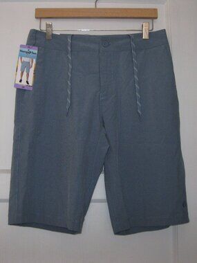 HANG TEN Men's Hybrid Board Walk Shorts, Quick Dry, Lightweight, blue , 30/32